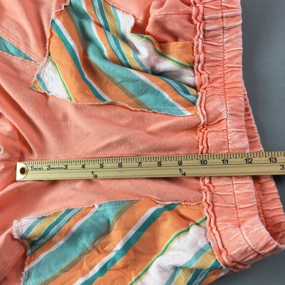 J.Her USA Womens Mineral Washed Wide Leg Pant Orange Patchwork Boho Preppy Sz S - Picture 8 of 16